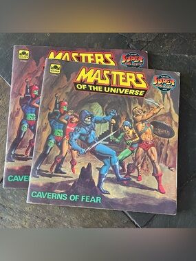 Vintage 1983 Masters Of The Universe Caverns Of Fear Golden Book MOTU x2 Copies
